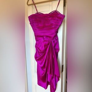 Nicole Miller Fuchsia Asymmetrical Dress